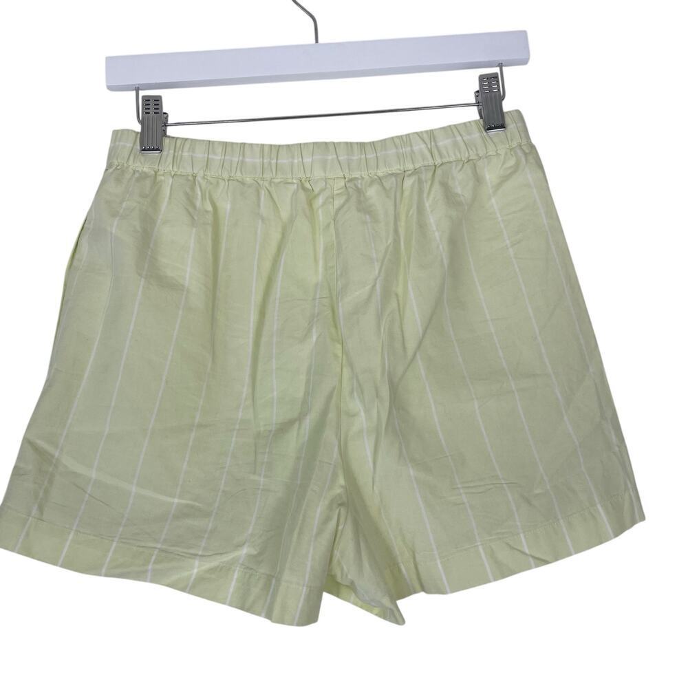 Wilfred Pale Lime Pinstripe Cotton Pajama Shorts